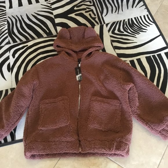 bear in mind fuzzy jacket